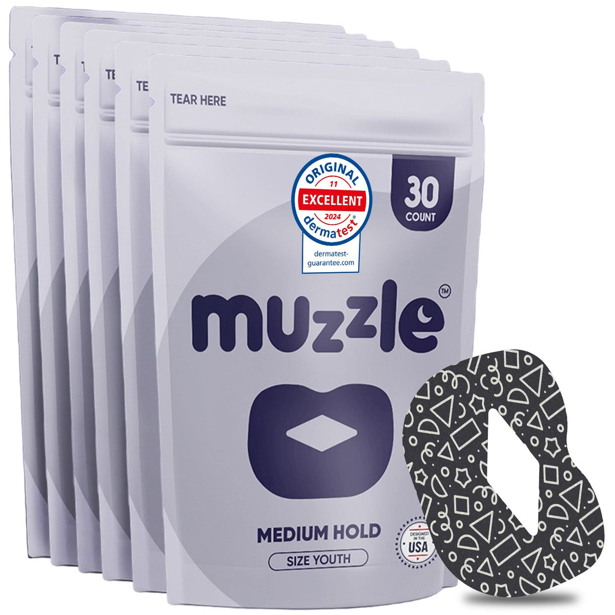 Muzzle® Mouth Tape For Youth (Medium Hold)
