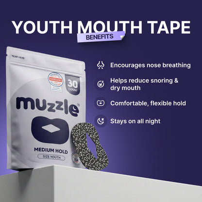 Muzzle® Mouth Tape For Youth (Medium Hold)