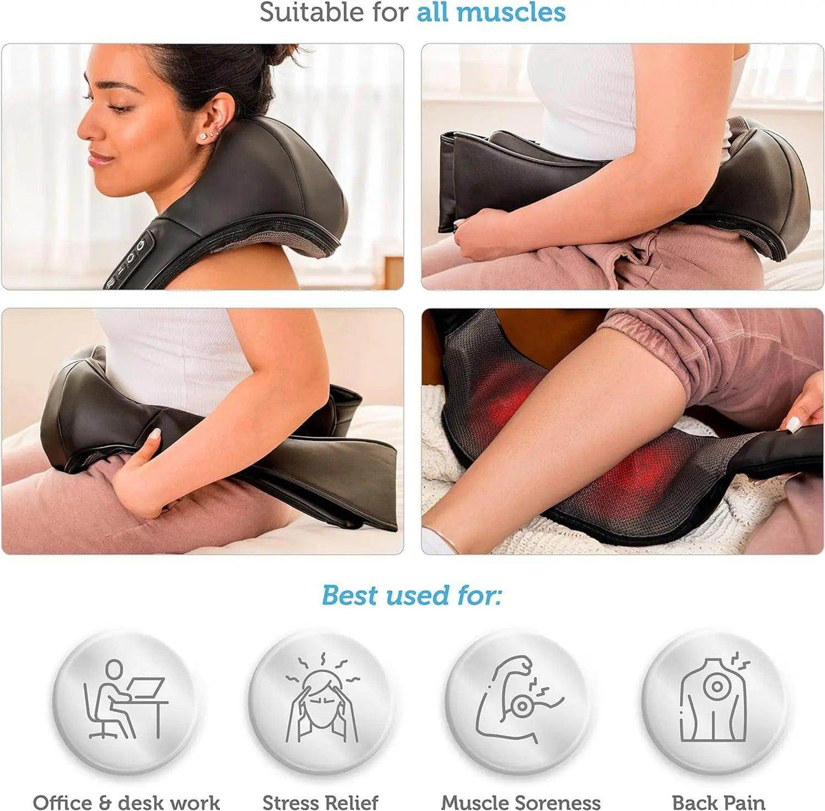 Heated Shiatsu Back and Neck Massager
